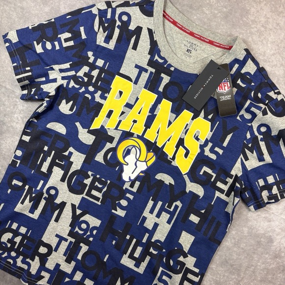 Tommy Hilfiger Other - Los Angeles Rams‎ Tommy Hilfiger T-Shirt Mens Large Grey Blue NFL Preppy NEW